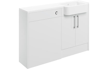 Atlas 1242mm Basin & WC Unit Pack (RH) - White Gloss