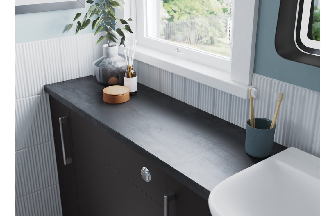 Atlas 500mm Basin Unit - Matt Graphite Grey