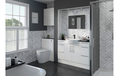 Atlas 1242mm Basin & WC Unit Pack (RH) - White Gloss