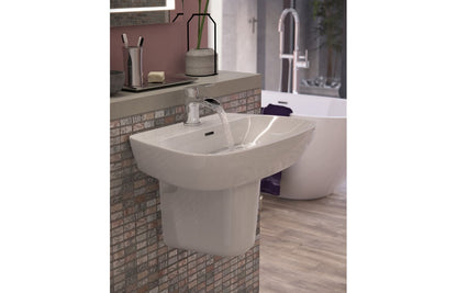 Altair 600x400mm 1TH Basin & Semi Pedestal
