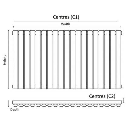 Apex Horizontal Single Radiator 
Tapping Centres
Drawing