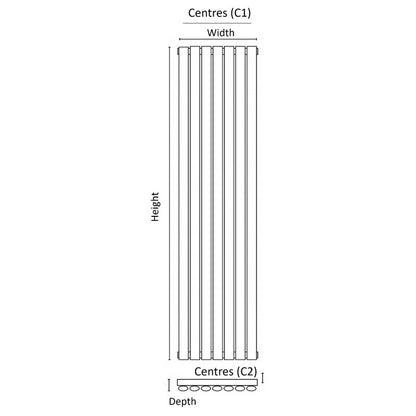 Apex Vertical Single Radiator
Tapping centres
Drawing 