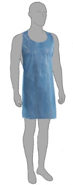 Heavy Duty Blue Disposable Aprons 100x