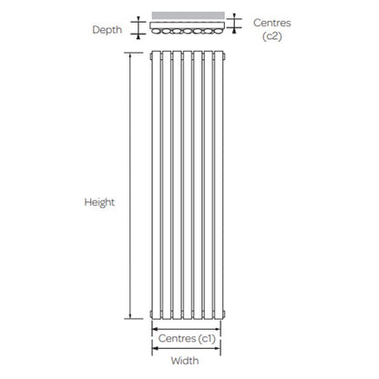 Kartell Aspen Vertical Radiator
technical drawing 