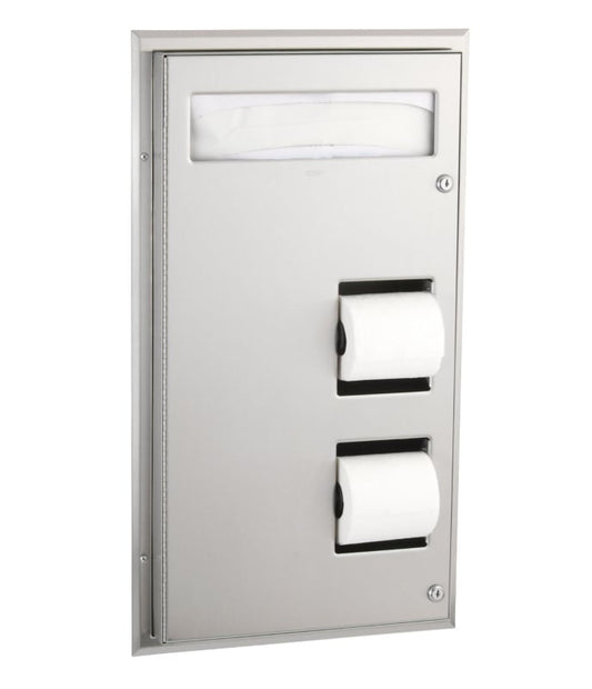 Bobrick Partition Mounted Seat Cover & Tissue Dispenser