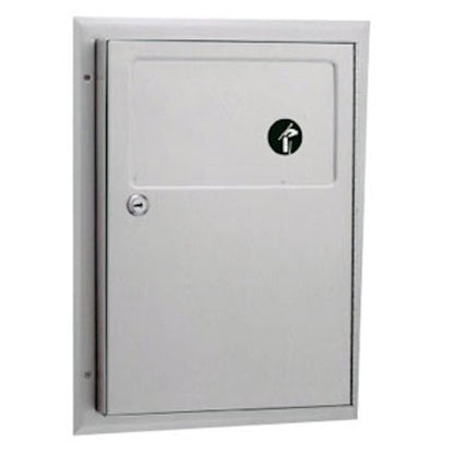 Bobrick Classic Partition Recessed Sanitary Bin 4.6L, B-354