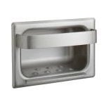Bobrick Heavy Duty Soap Dish with Bar Recessed