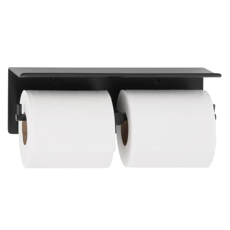 Bobrick Surface Mounted Toilet Roll Dispenser & Utility Shelf Matte Black