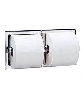 Bobrick Recessed Double Toilet Roll Dispenser