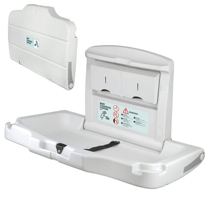 Horizontal Baby Changing Table Cream Side View
