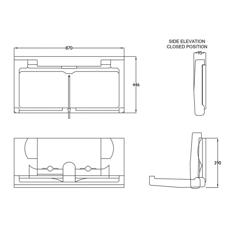 Dolphin Wall Mounted Changing Table
technical
