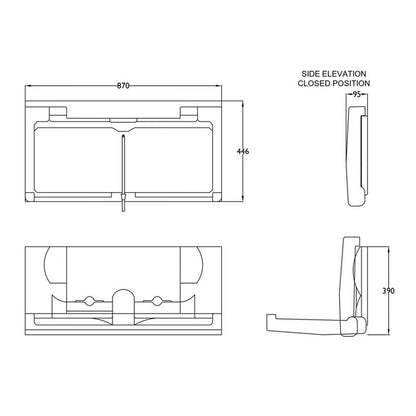 Dolphin Wall Mounted Changing Table
technical