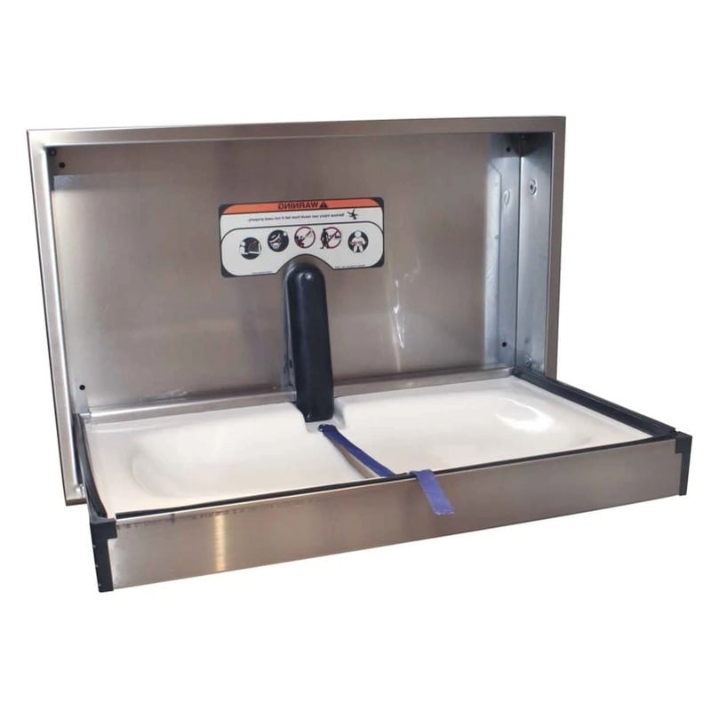 Dolphin Recessed Stainless Steel Changing Table
