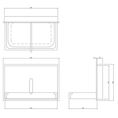 Dolphin Recessed Stainless Steel Changing Table
technical