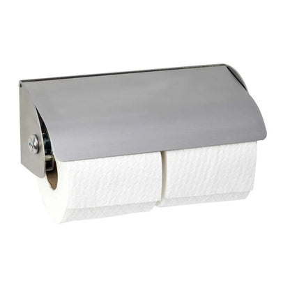 Dolphin Double Stainless Steel Lockable Toilet Paper Dispenser
