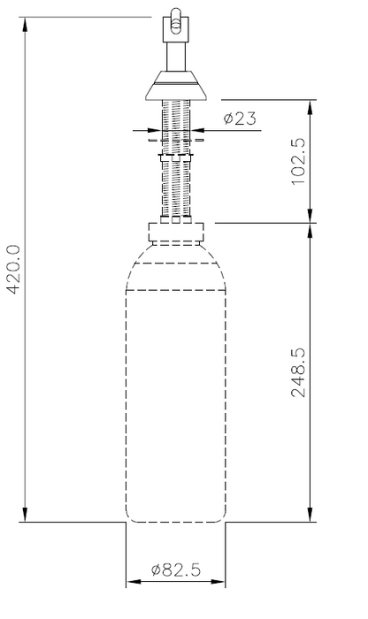 Dolphin Vanity Top 150mm Spout Soap Dispenser