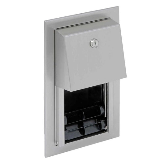 Dolphin Recessed Stainless Steel Toilet Roll Holder
