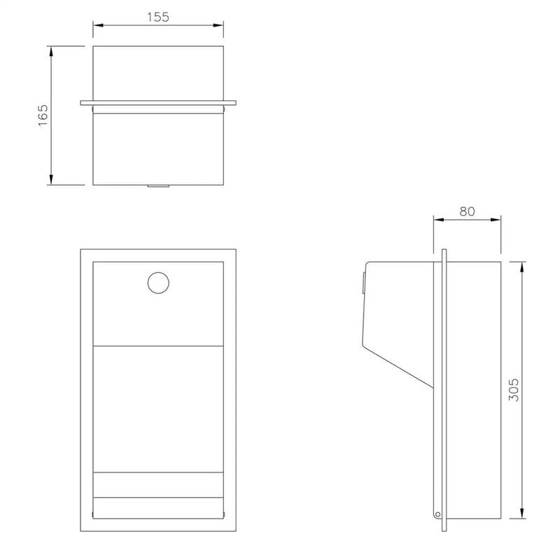 Dolphin Recessed Stainless Steel Toilet Roll Holder
technical