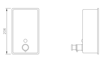 Dolphin 1200ml Polished Stainless Steel Vertical Soap Dispenser