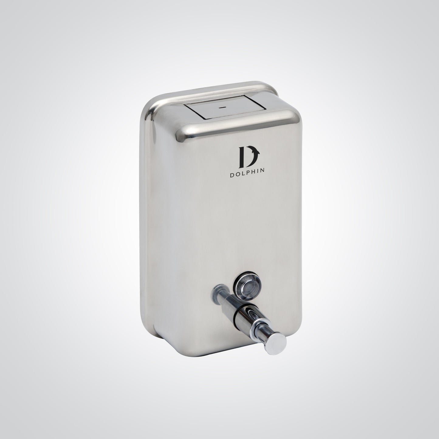 Dolphin 1200ml Polished Stainless Steel Vertical Soap Dispenser