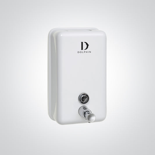 Dolphin 1200ml White Metal Vertical Soap Dispenser