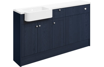 Badar 1542mm Basin  WC & 1 Drawer  1 Door Unit Pack (LH) - Indigo Ash