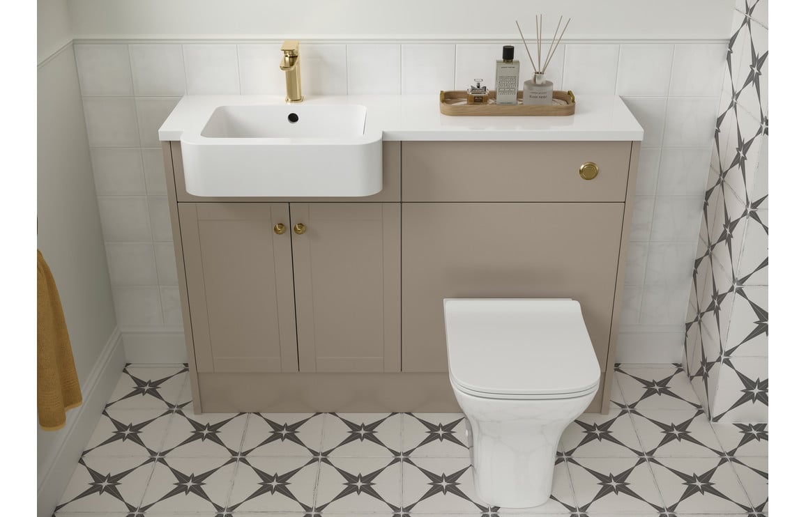 Badar 500mm WC Unit - Matt Latte