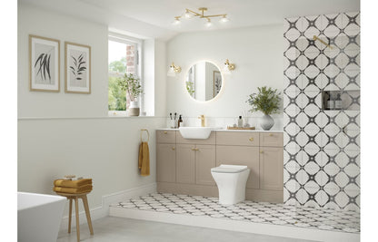 Badar 500mm WC Unit - Matt Latte