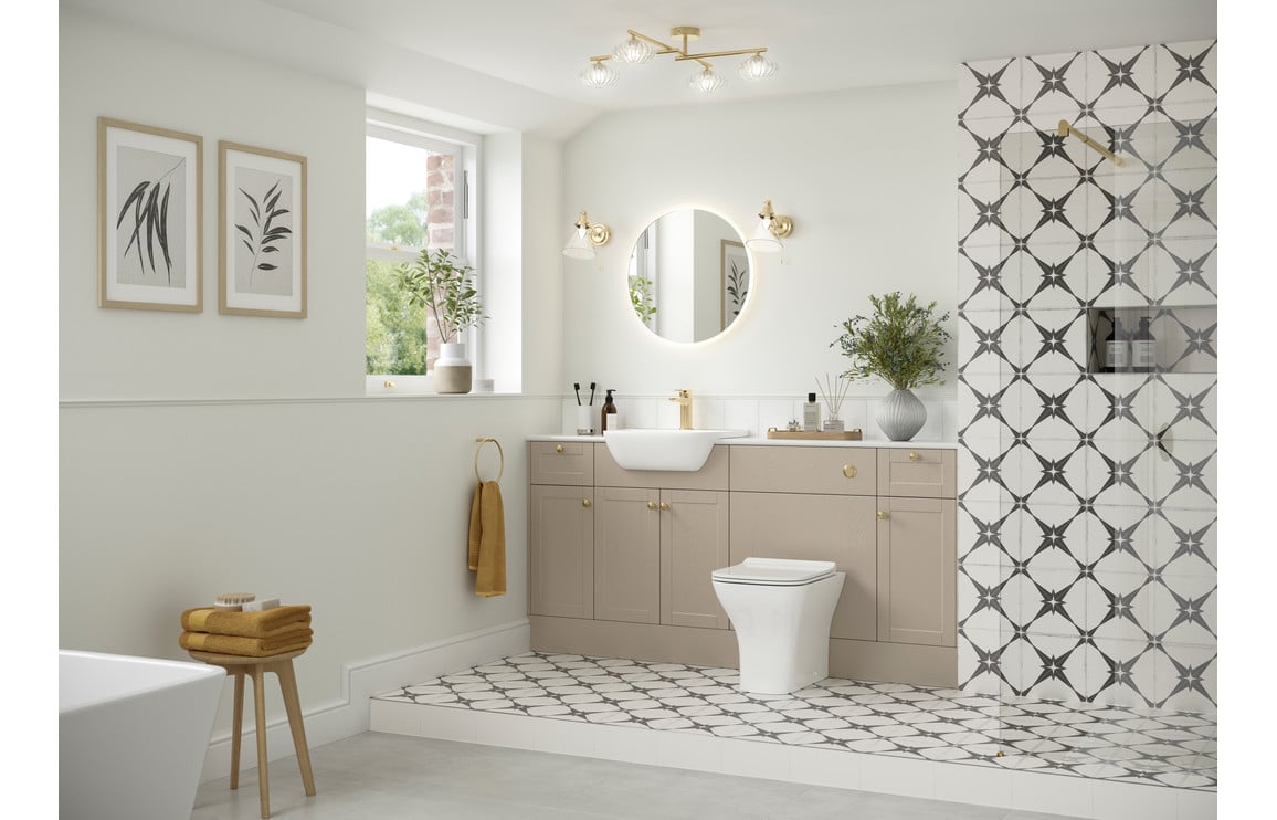 Badar 600mm WC Unit - Matt Latte