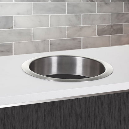 Platinum Counter Mounted Circular Waste Chute In Place