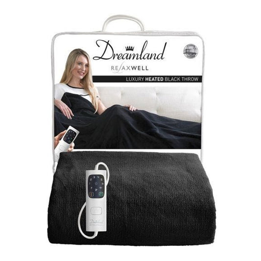 Dreamland Intelliheat Luxury Heated Throw - Black