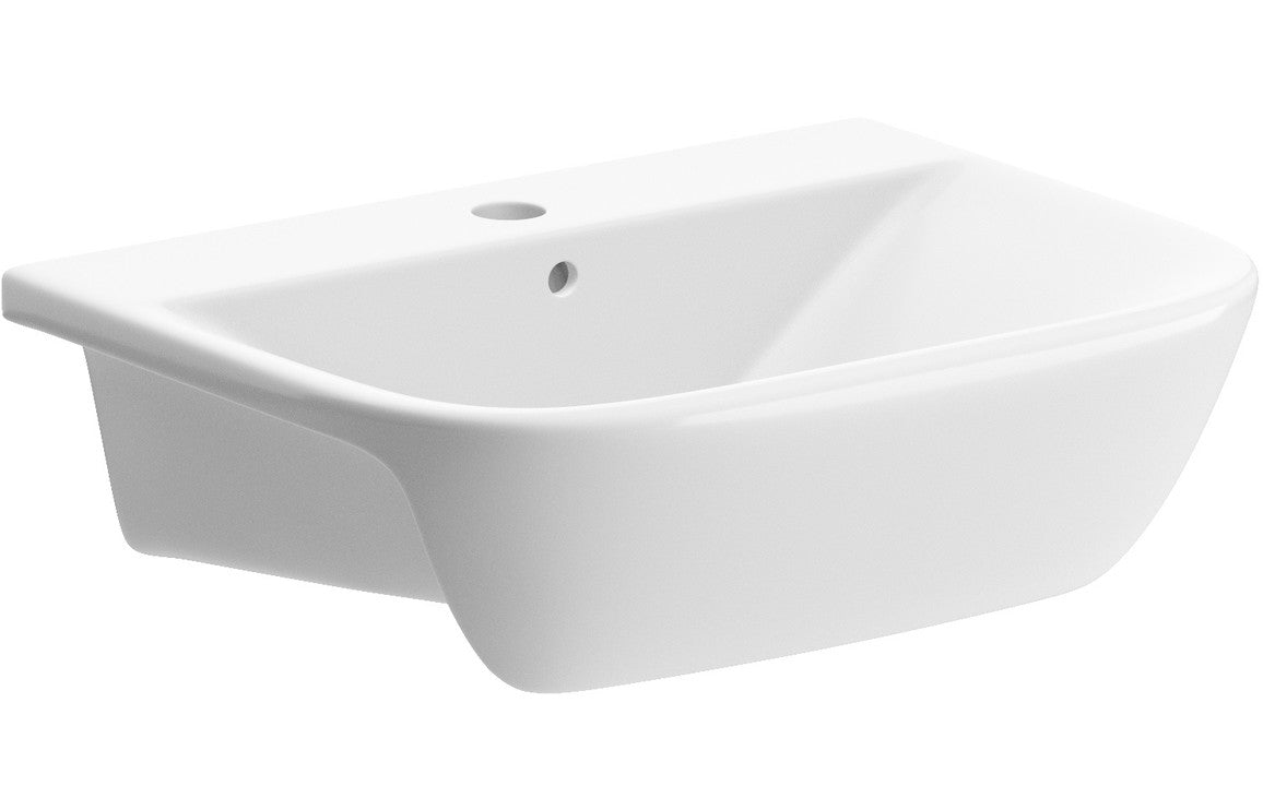 Mahina 520x400mm 1TH Semi Recessed Basin
