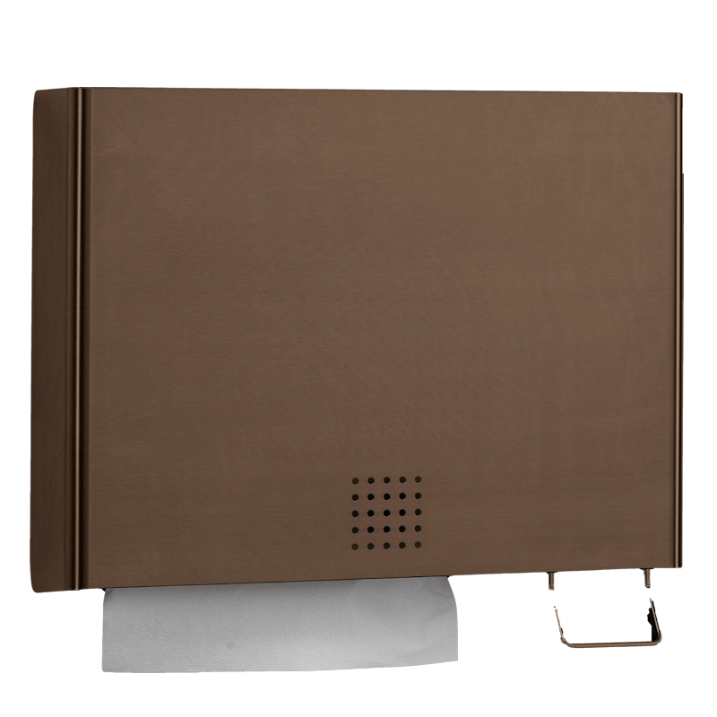 One Bronze Combination Towel And Sanitiser Dispenser, BR-120-DE