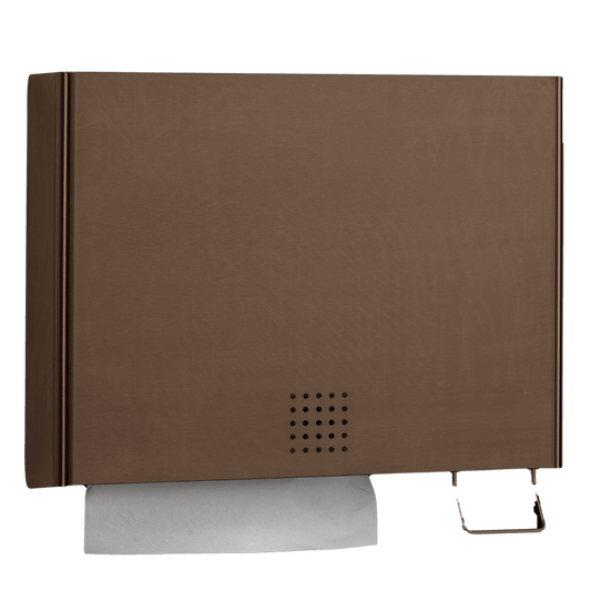 One Bronze Combination Towel And Sanitiser Dispenser, BR-120-DE