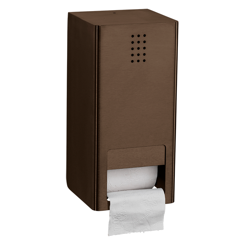 One Bronze Double Toilet Roll Holder, BR-300