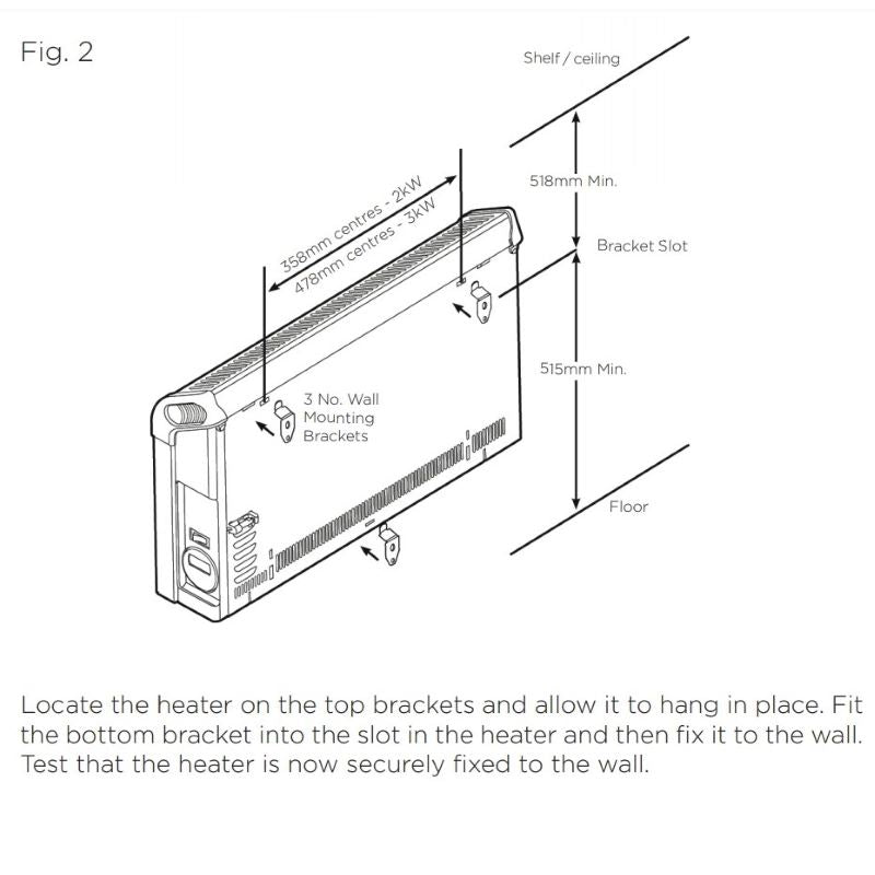 Dimplex Wall Bracket Set