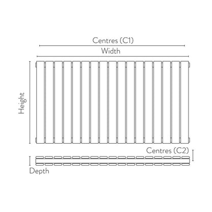 Bravo Horizontal Double Radiator
Tapping Centres
Drawing
