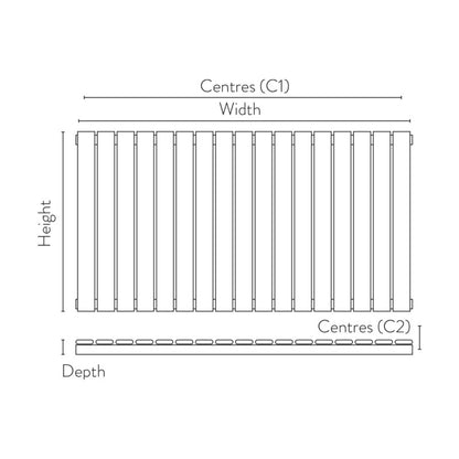 Bravo Horizontal Single Radiator
Tapping Centres
Drawing