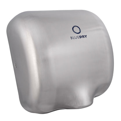 Budget Brushed Chrome Hand Dryer Blue Dry
