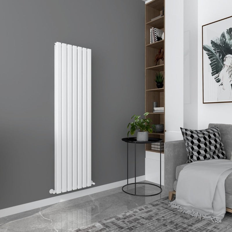 Milan Designer Vertical Radiator
White
Angled