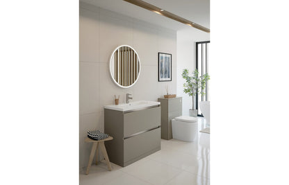 Cordelia 815mm 1 Drawer Wall Hung Basin Unit Inc. Basin - Latte