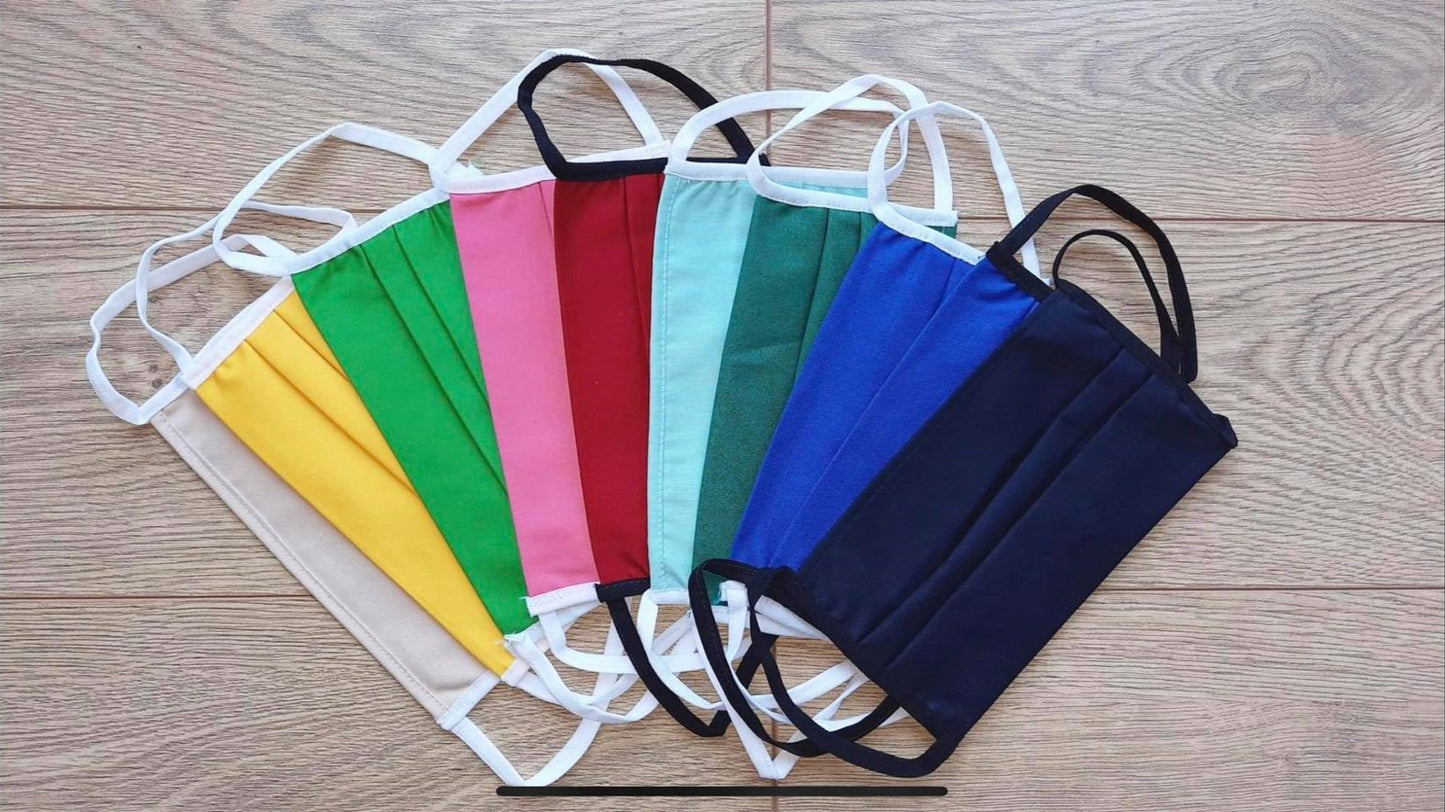 Washable 100% Cotton Face Mask - Pack of 5