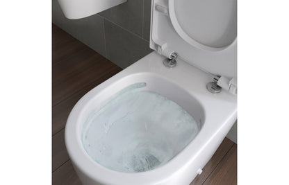 Cresida Rimless Close Coupled Fully Shrouded Comfort Height WC & Soft Close Seat