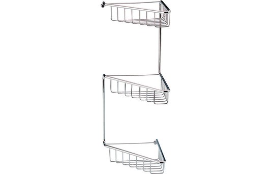 Eris 3-Tier Corner Shower Caddy - Chrome