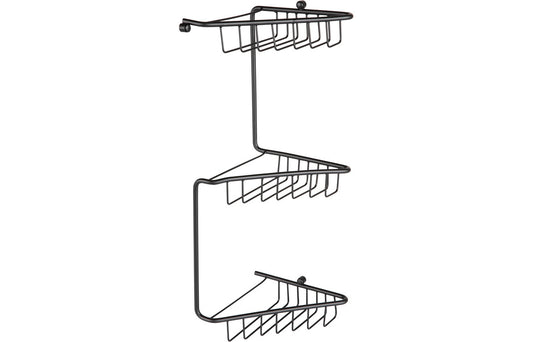 Eris 3-Tier Corner Shower Storage - Black