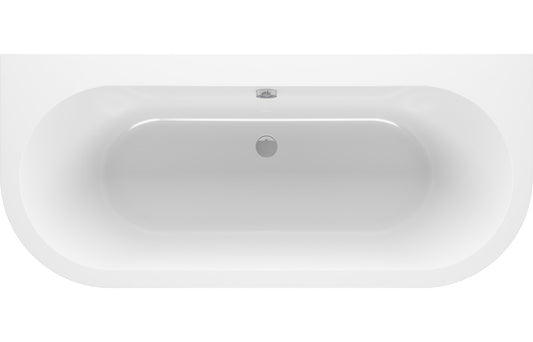 Oberon Back To Wall SUPERCAST 1700x750x600mm 0TH Bath w/Legs