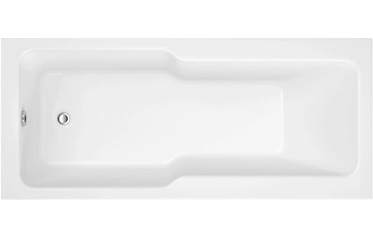 Brinley Straight 1700x750x550mm 0TH "C" Shower Bath w/Legs