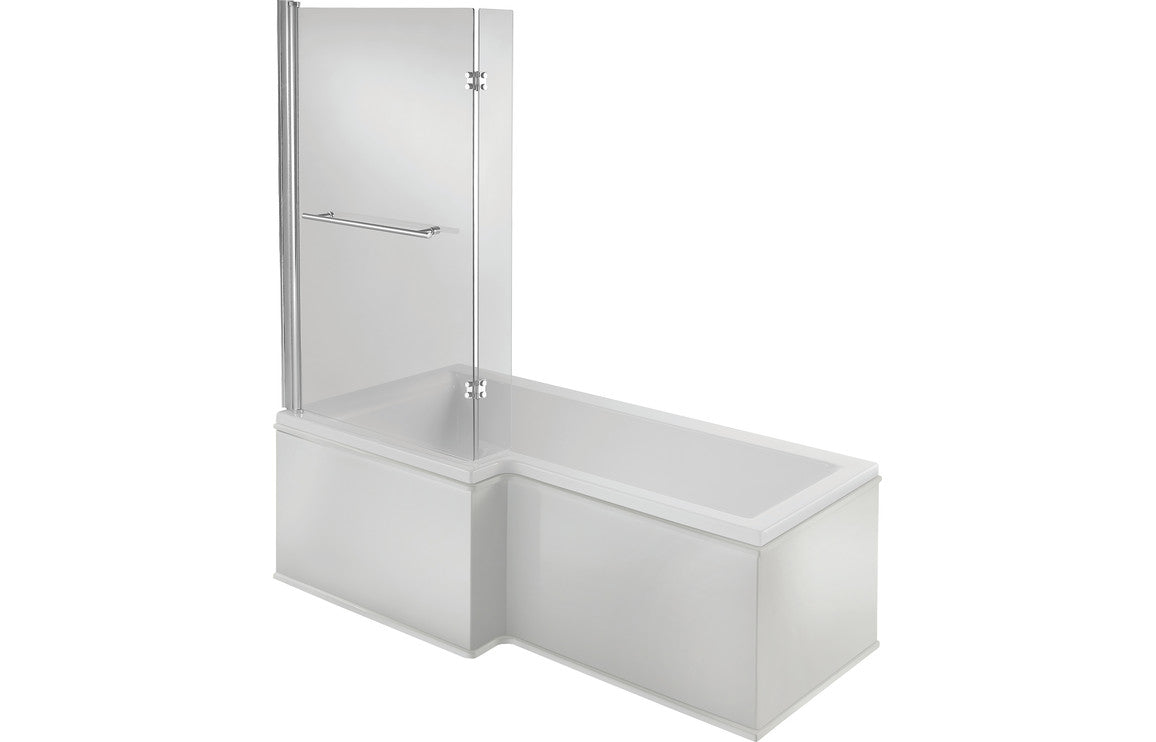 Emerson L Shape 1700x850x560mm 0TH Shower Bath Pack (LH)