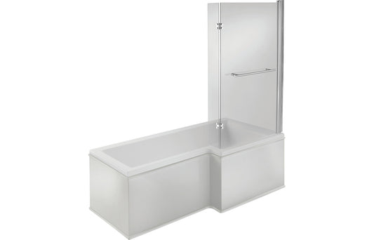 Emerson L Shape 1700x850x560mm 0TH Shower Bath Pack (RH)