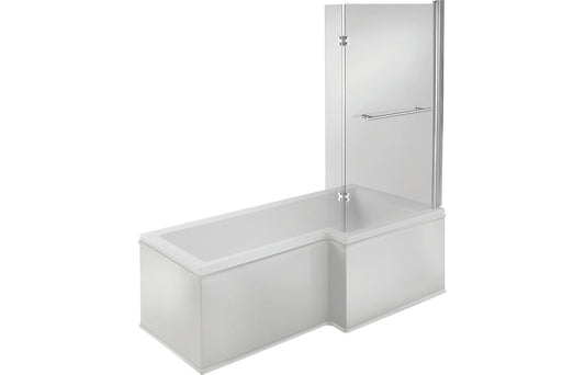 Emerson L Shape SUPERCAST 1700x850x560mm 0TH Bath w/Legs (RH)